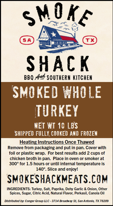 Smoked Whole Turkey - 10 lbs
