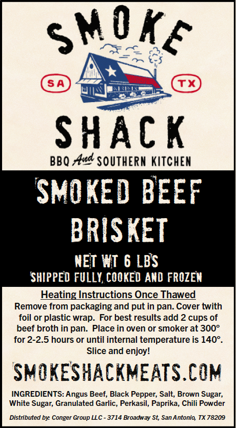 Whole Smoked Beef Brisket - 6 lbs